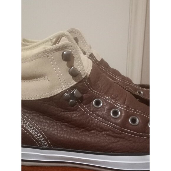 Converse Shoes Mens Size 9 Tan Brown Chuck Taylor All Star Hiker Leather Suede - Picture 4 of 13